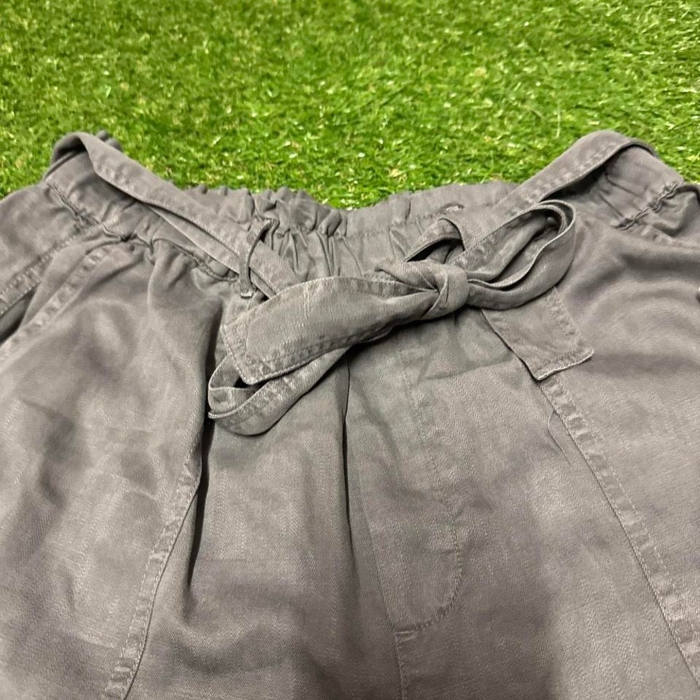 Grey high-waisted lucky brand shorts with tie waist #highwaistedshorts sz - Picture 2 of 7